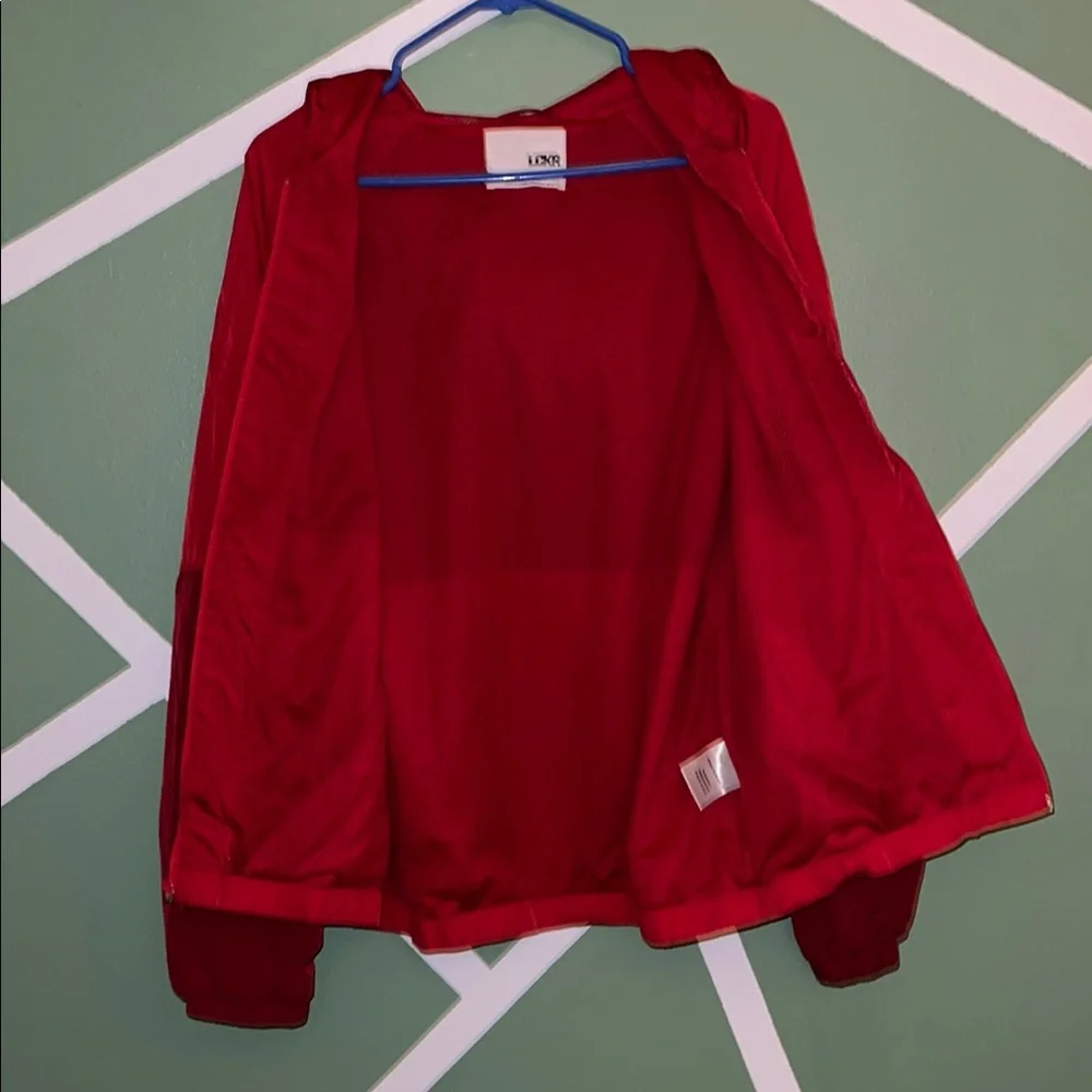 LCKR- Red Windbreaker with Color-Block Design